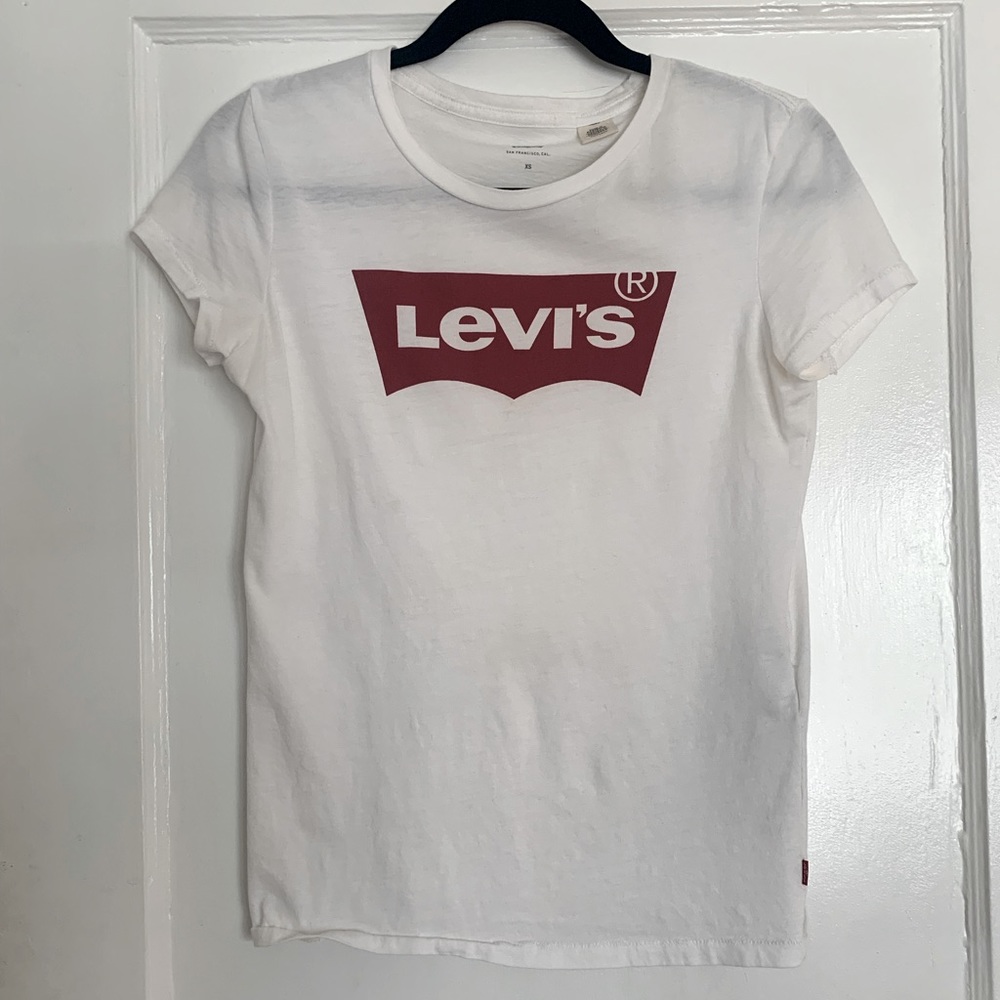 White Levi’s Logo Tshirt XS